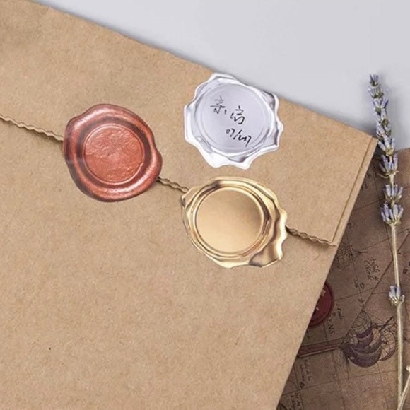 Faux Wax Seals, Mix Of Colors, 45 Deco Stickers - Picture 5 of 7